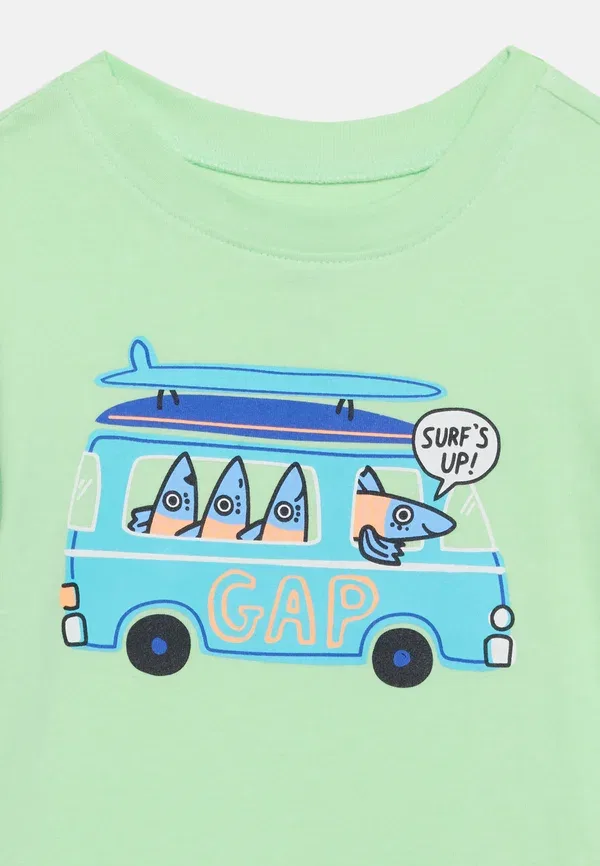 Футболка из джерси Gap, зеленый — фото 4