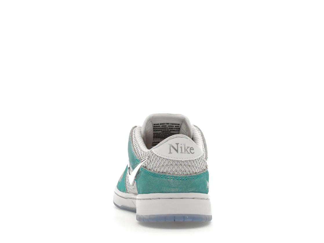 Детские кроссовки для активного отдыха Nike SB Dunk Low April Skateboards, Turbo Green/Metallic Silver/Turbo Green — фото 4