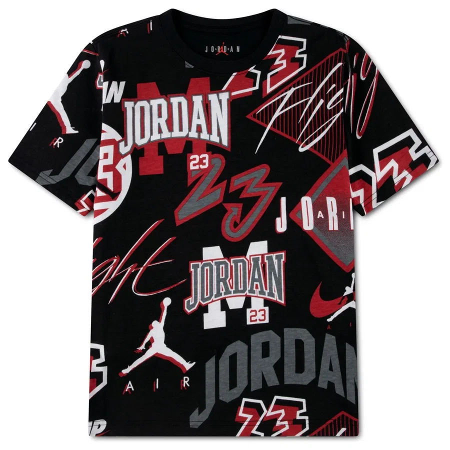 Детская футболка с принтом Jordan MJ Dynasty AOP Nike, Черный