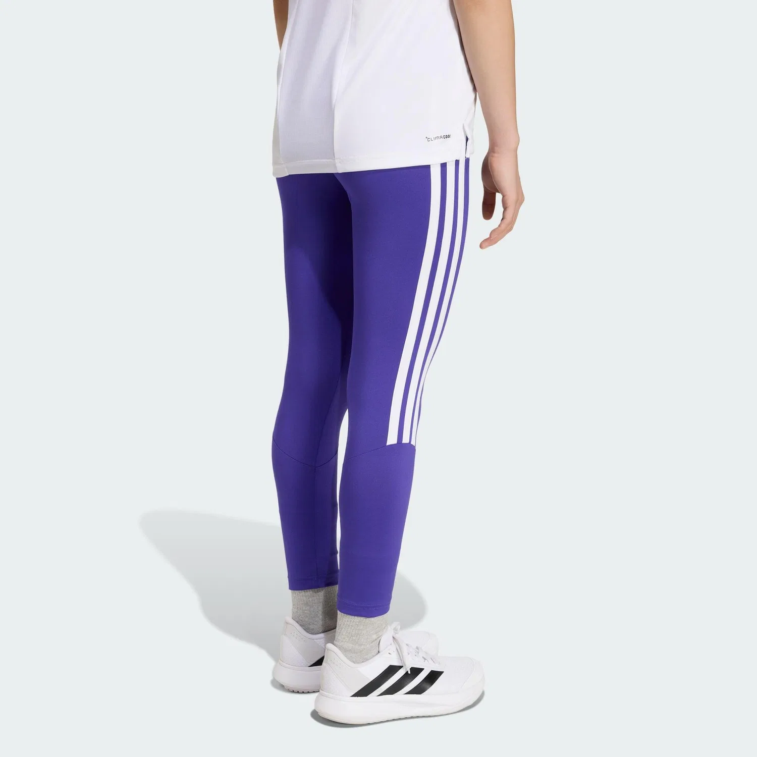 Детские леггинсы с принтом Train Essentials 3-Streifen Kids Adidas, Violett Weiss — фото 3