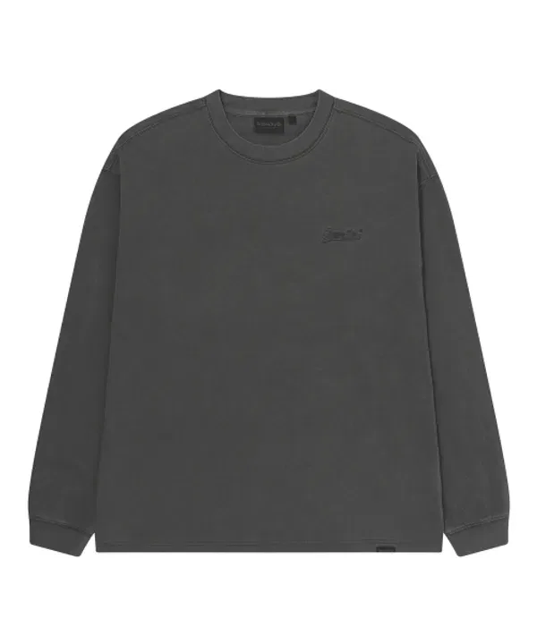 Футболка с длинным рукавом окрашенная, Superdry, серый