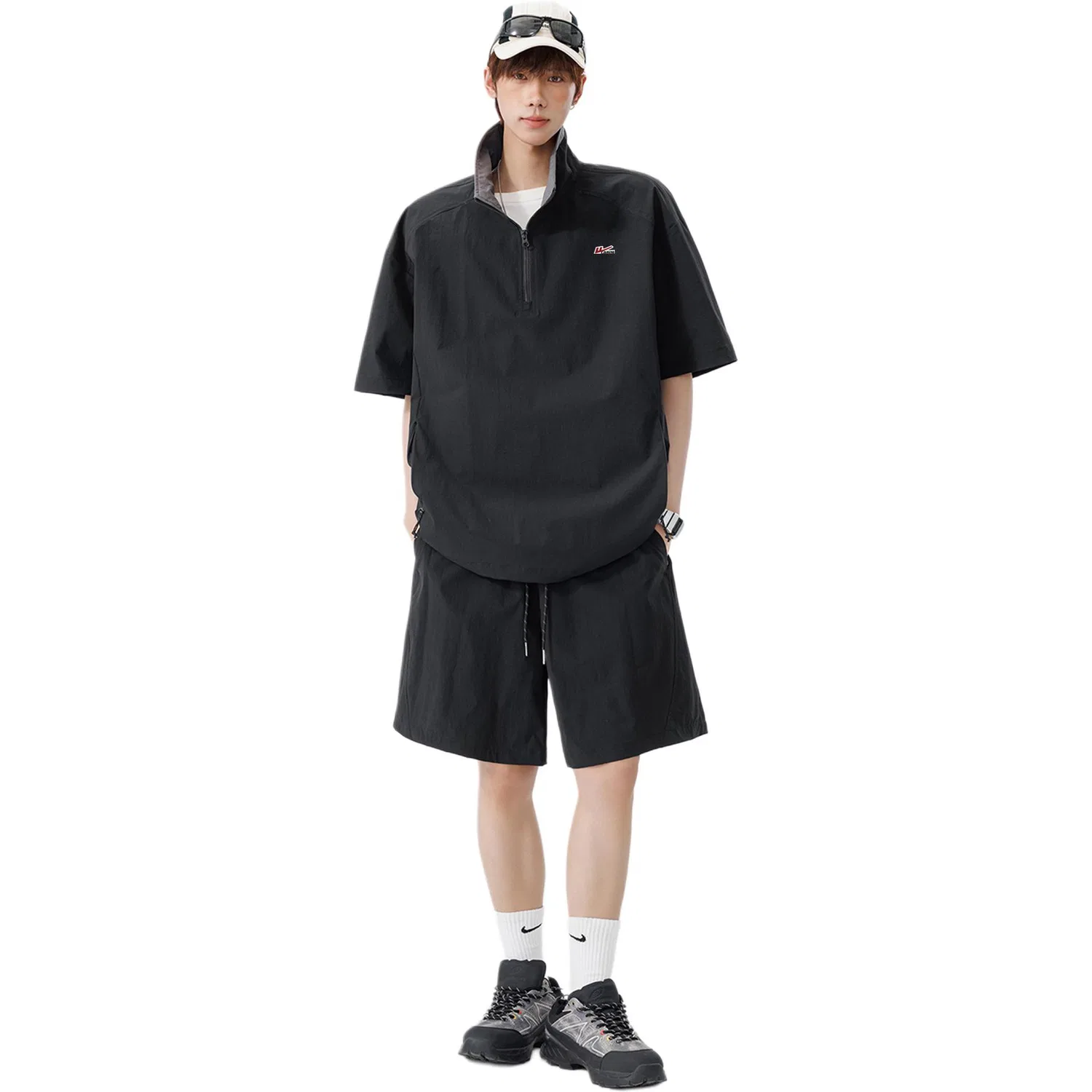 Детский спортивный комплект с принтом Twilight Black Two-Piece Set DIY Badge WARRIOR