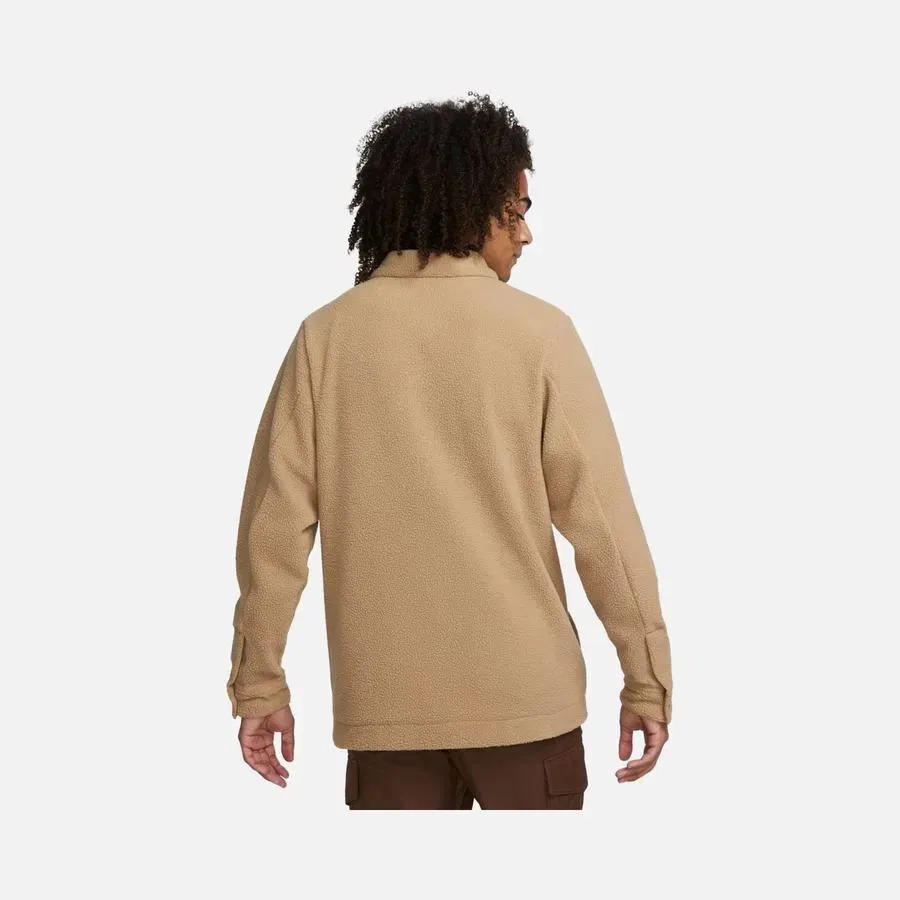 Куртка из флиса с принтом Nike Sportswear Sport Utility Sherpa Full-Length Button, Коричневый — фото 2
