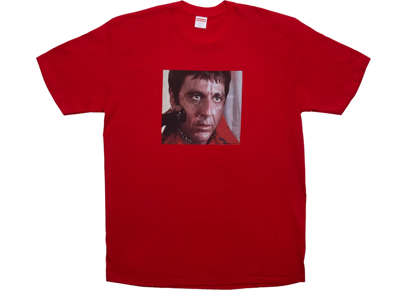Мужская футболка с принтом Supreme Scarface Shower Tee, Red