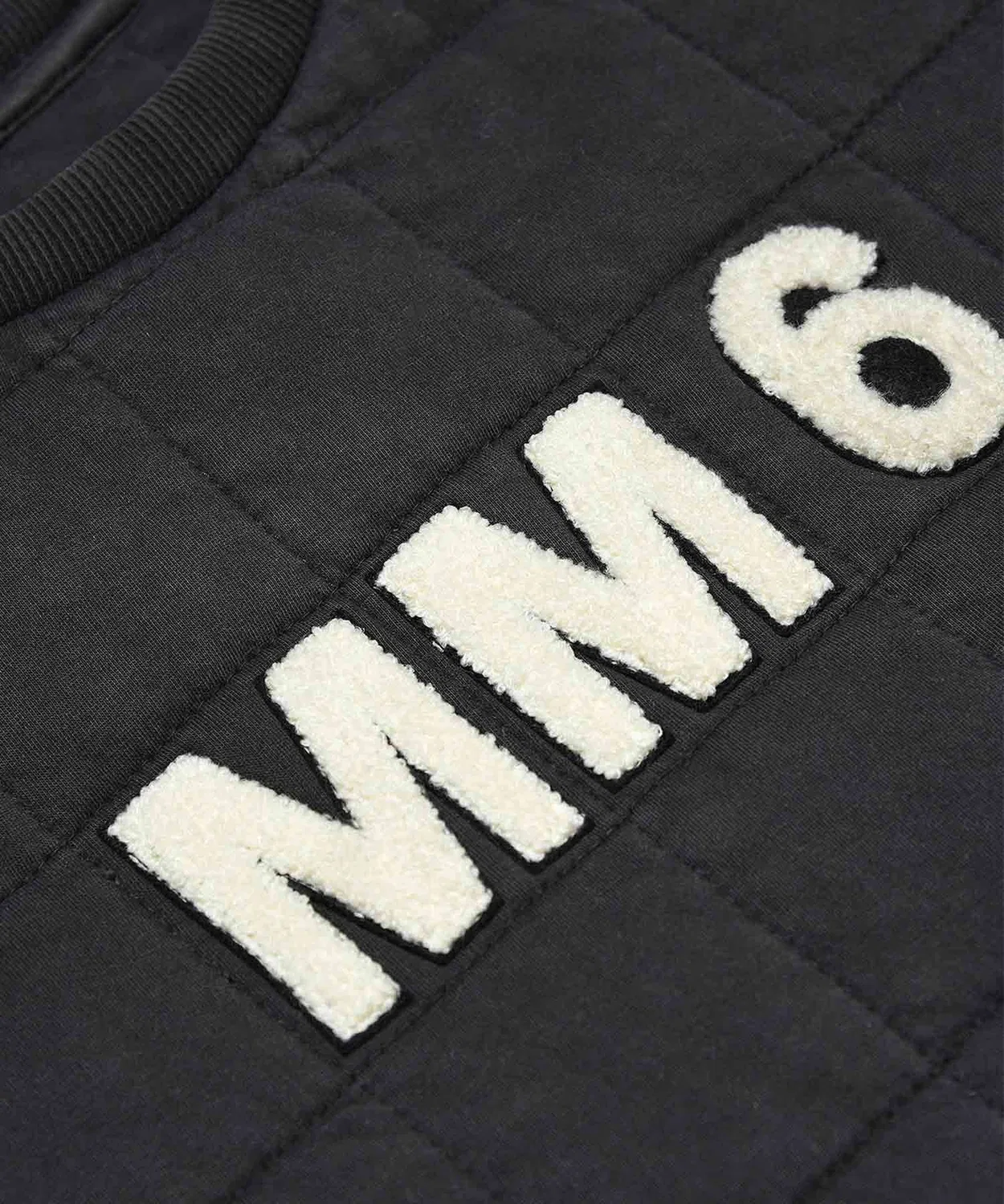 Детская футболка с коротким рукавом с принтом MM6 Maison Margiela, Black — фото 4