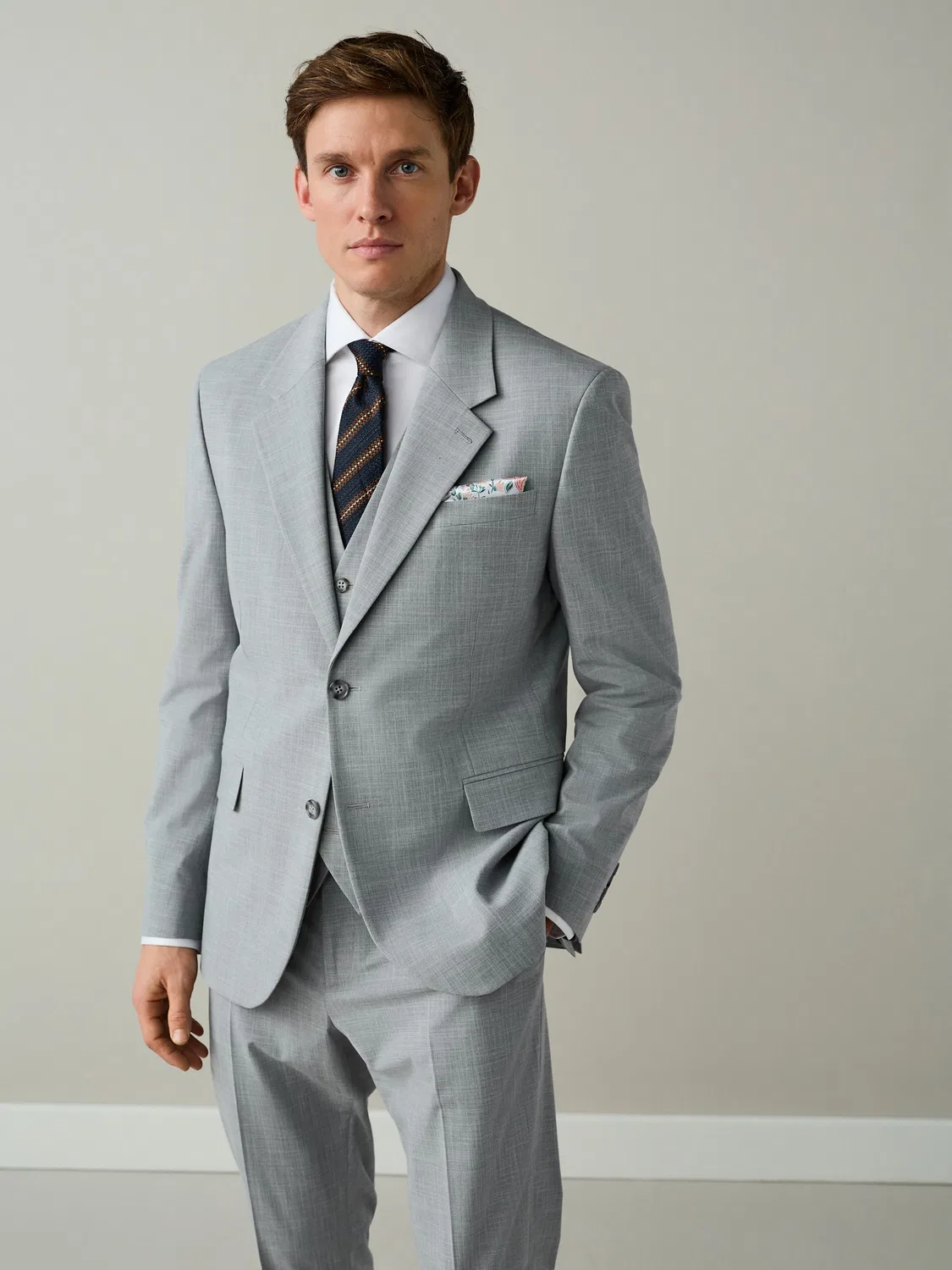Пиджак Slim Fit Motionflex Next, светло-серый