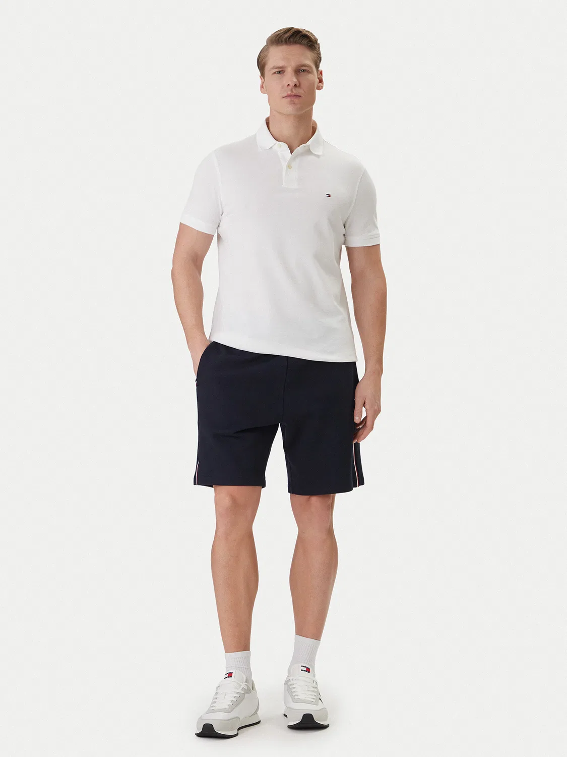 Мужские спортивные шорты стандартного кроя Global Stripe Tommy Hilfiger, темно-синий — фото 2