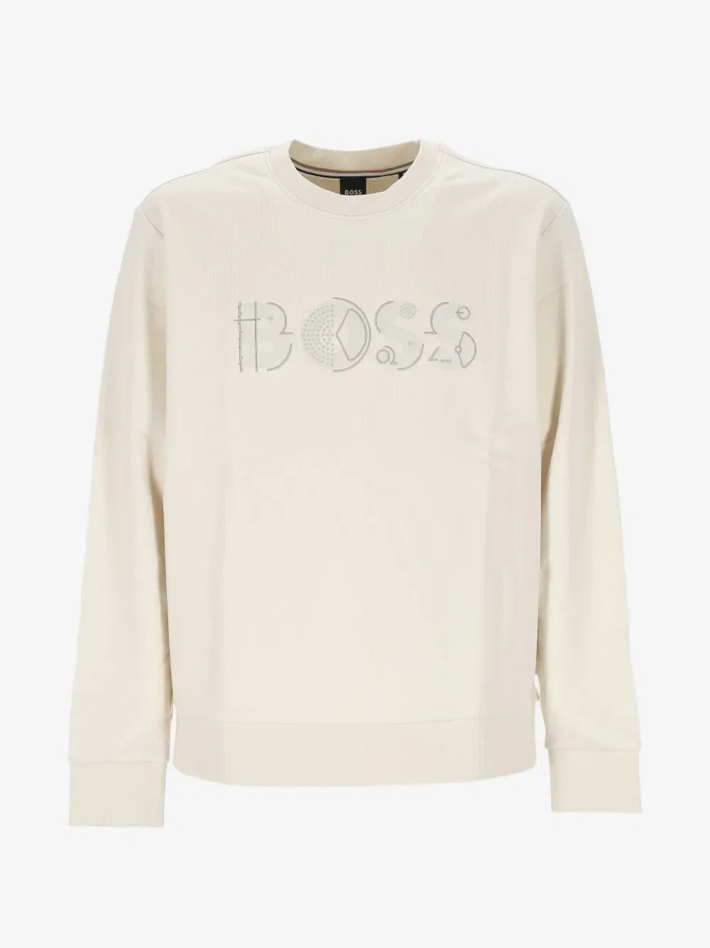 Свитер с логотипом Boss, бежевый