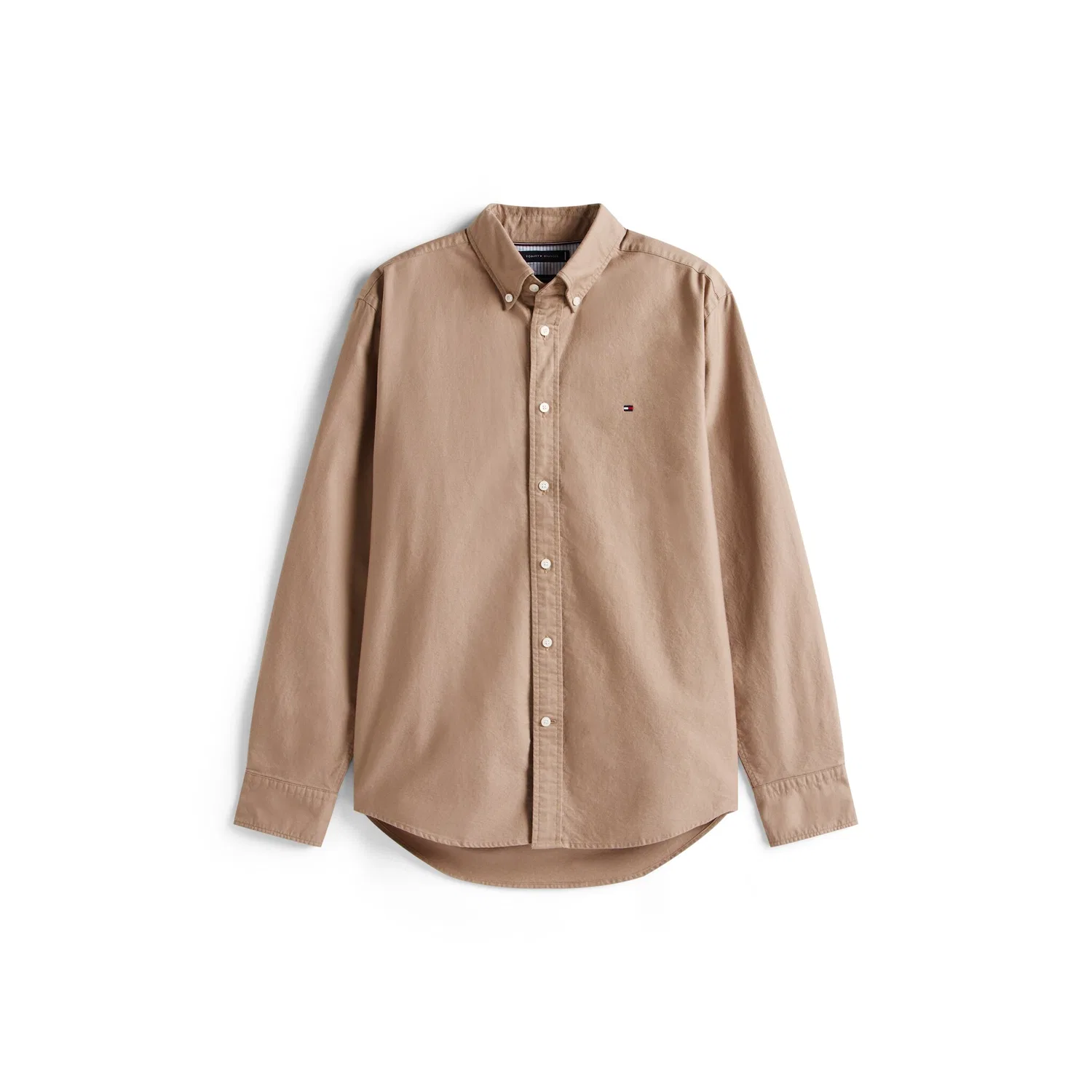 Мужская рубашка с длинным рукавом Regular Fit Tommy Hilfiger, Coastal Taupe — фото 4
