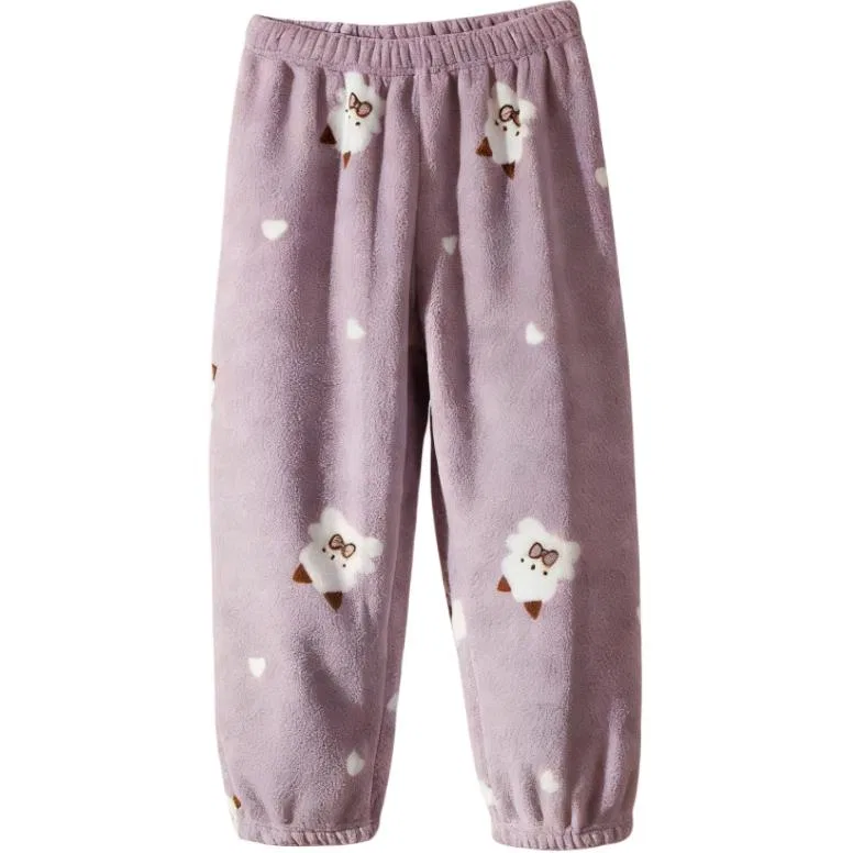 Детские термоштаны хлопковые Cotton Gene, Purple Kitten