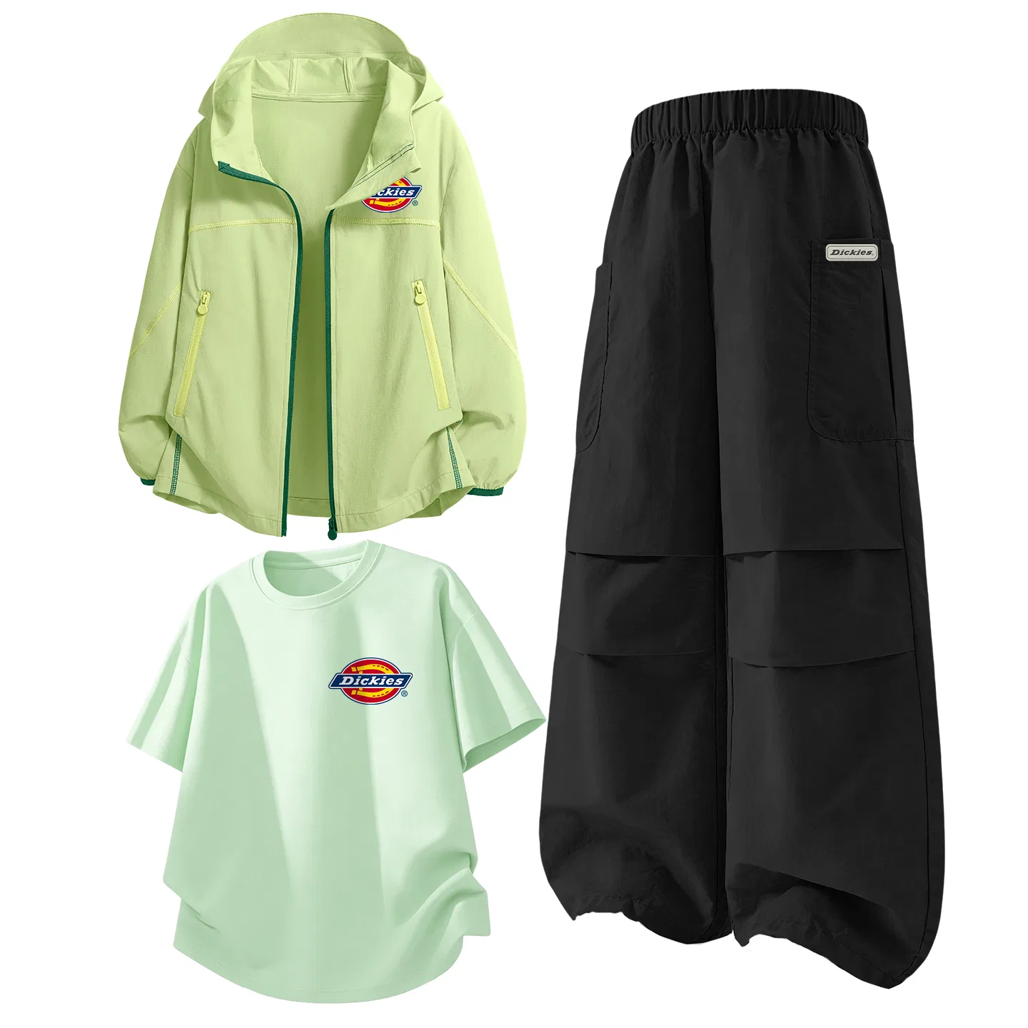 Детский комплект из 3 предметов Dickies, Green/Black/Milk Green