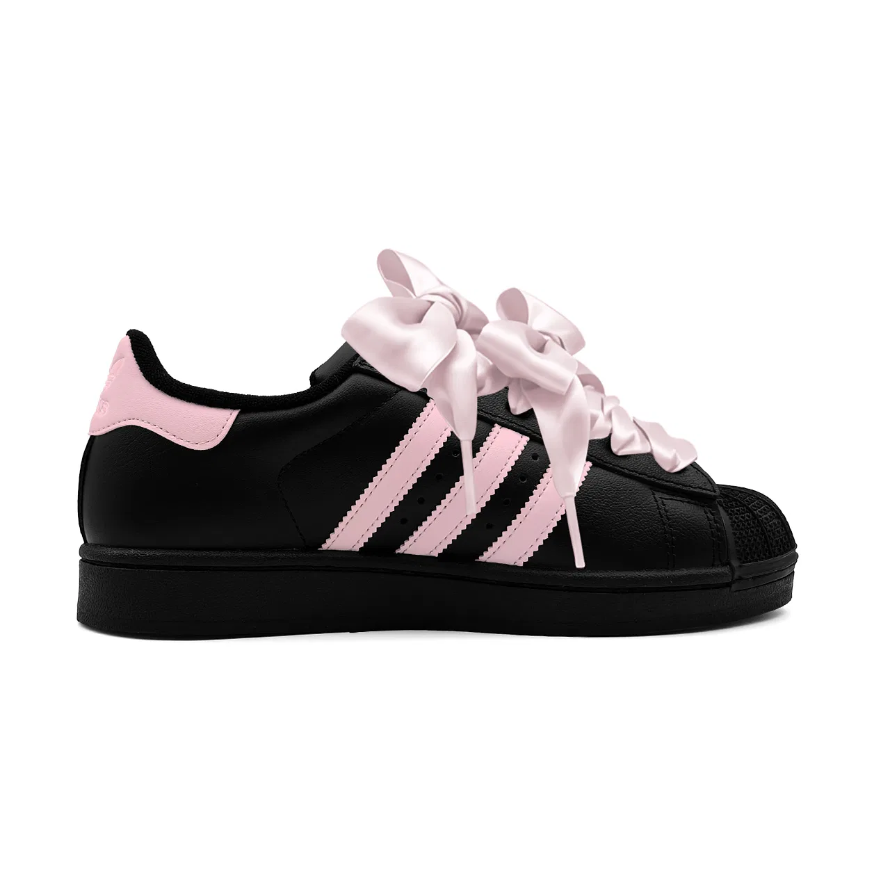 Детские кроссовки с ракушечным мысом Superstar 2 Adidas Originals, Black Pink — фото 4