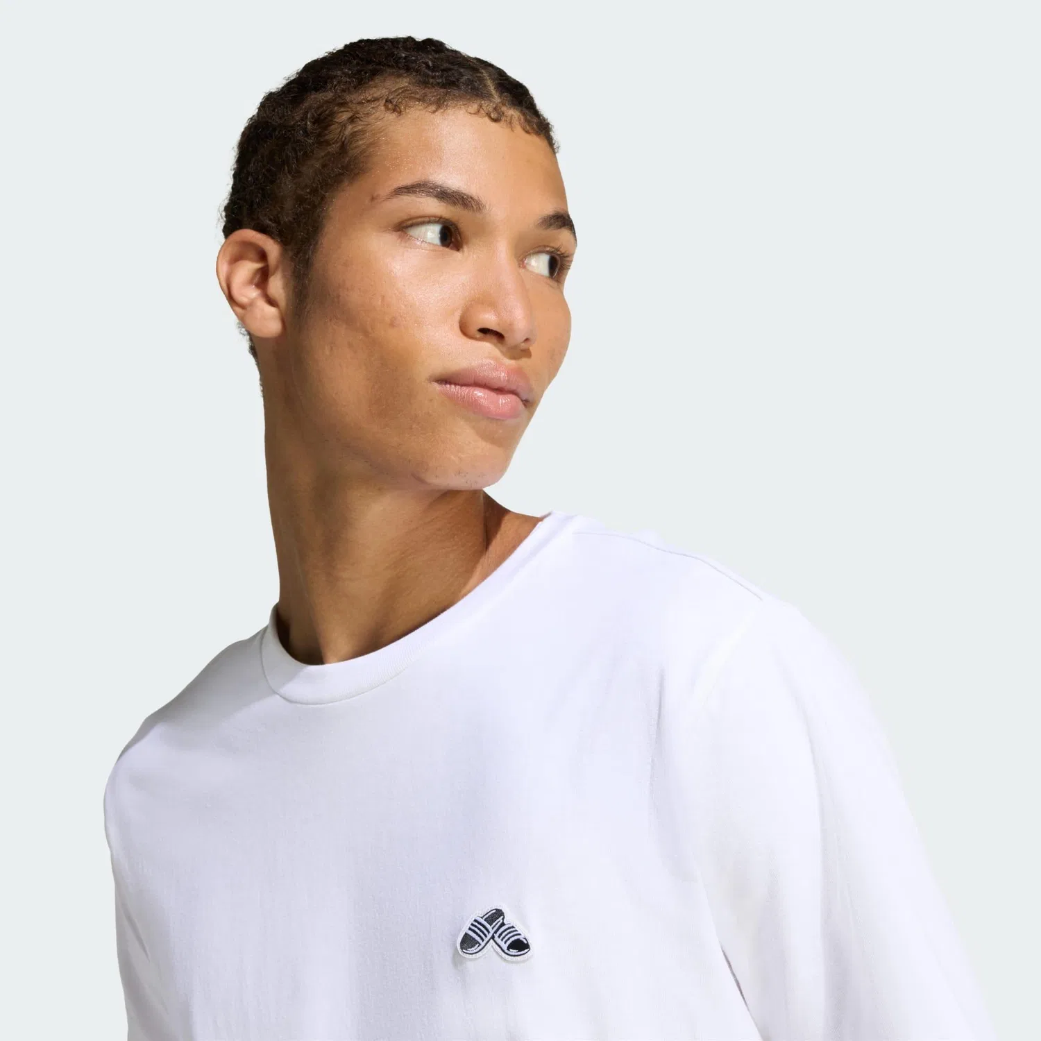 Мужская футболка с принтом Summer Slide Trim Graphic Adidas, Weiss — фото 4