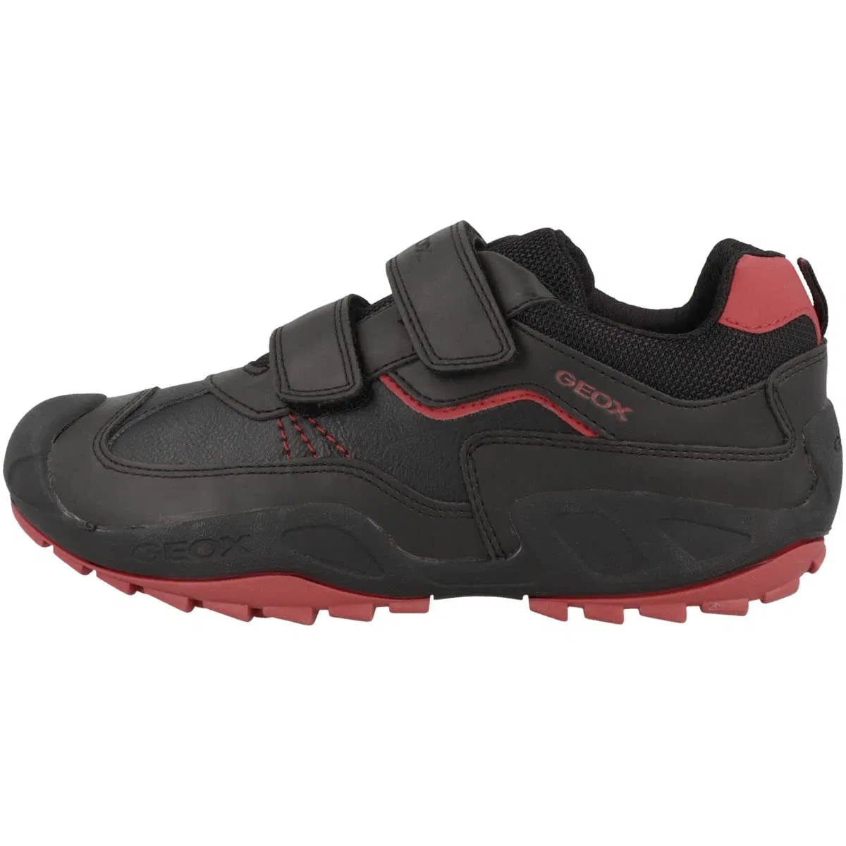 Детские кроссовки для мальчиков с защитой J New Savage Boy A Geox, Black Red