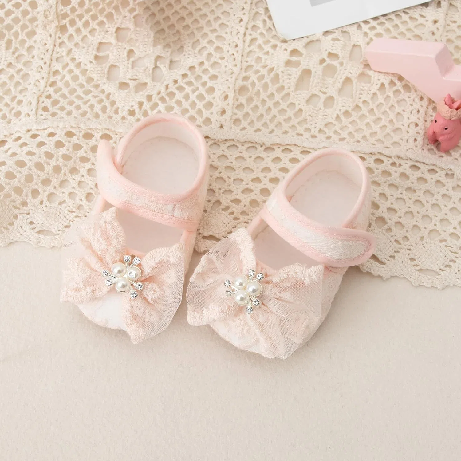 Детские туфли для девочек с цветочной вышивкой Mary Jane WaiHeikki, Pink — фото 2