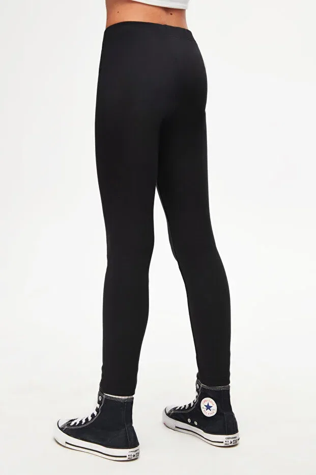 Детские леггинсы для девочек с принтом Basic Lovetti, Black — фото 4