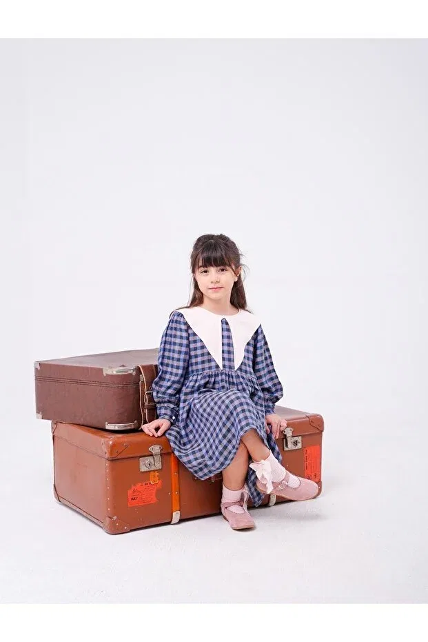 Детское платье для девочек с длинным рукавом Bonbono Kids, Lilac — фото 4