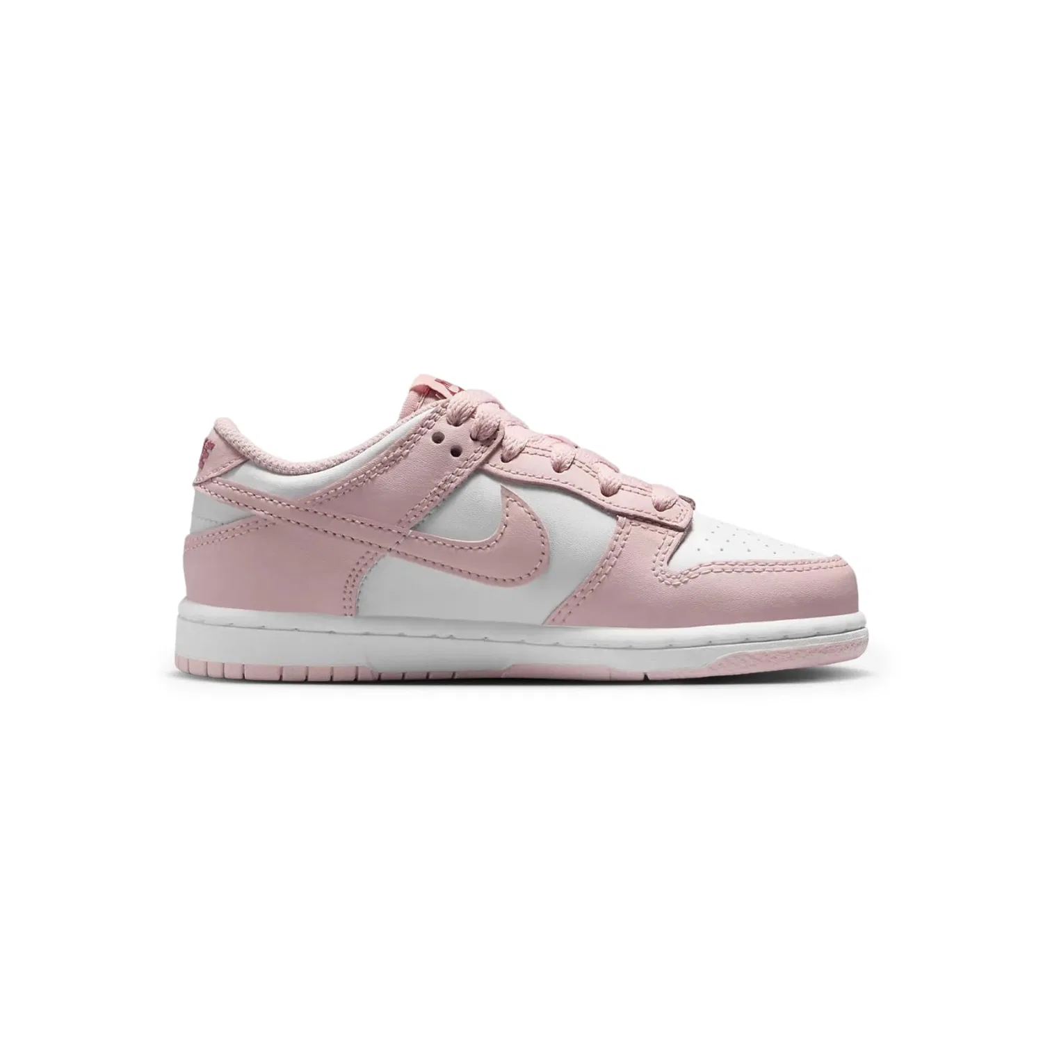 Детские кроссовки для девочек с принтом NIKE Dunk Low (Ps) NIKE, White Pink Glaze Pomegranate — фото 2