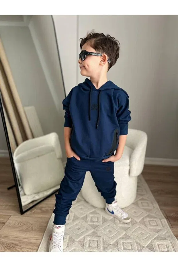 Детский комплект для мальчиков хлопковый Lav Mer Kids, Navy Blue — фото 2