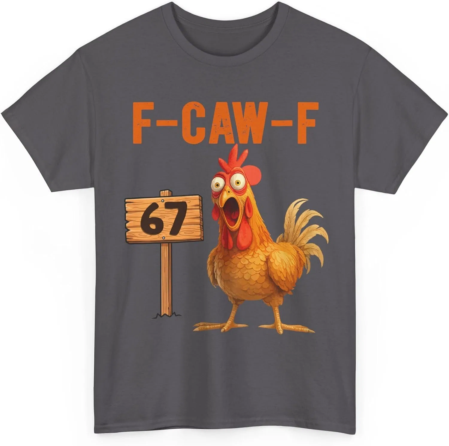Футболка с мемом F-Caw-F 67, Charcoal