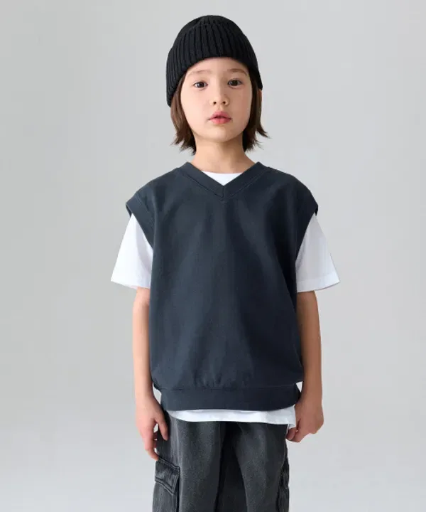 Свитер оверсайз жилет Musinsa Standard Kids, Navy