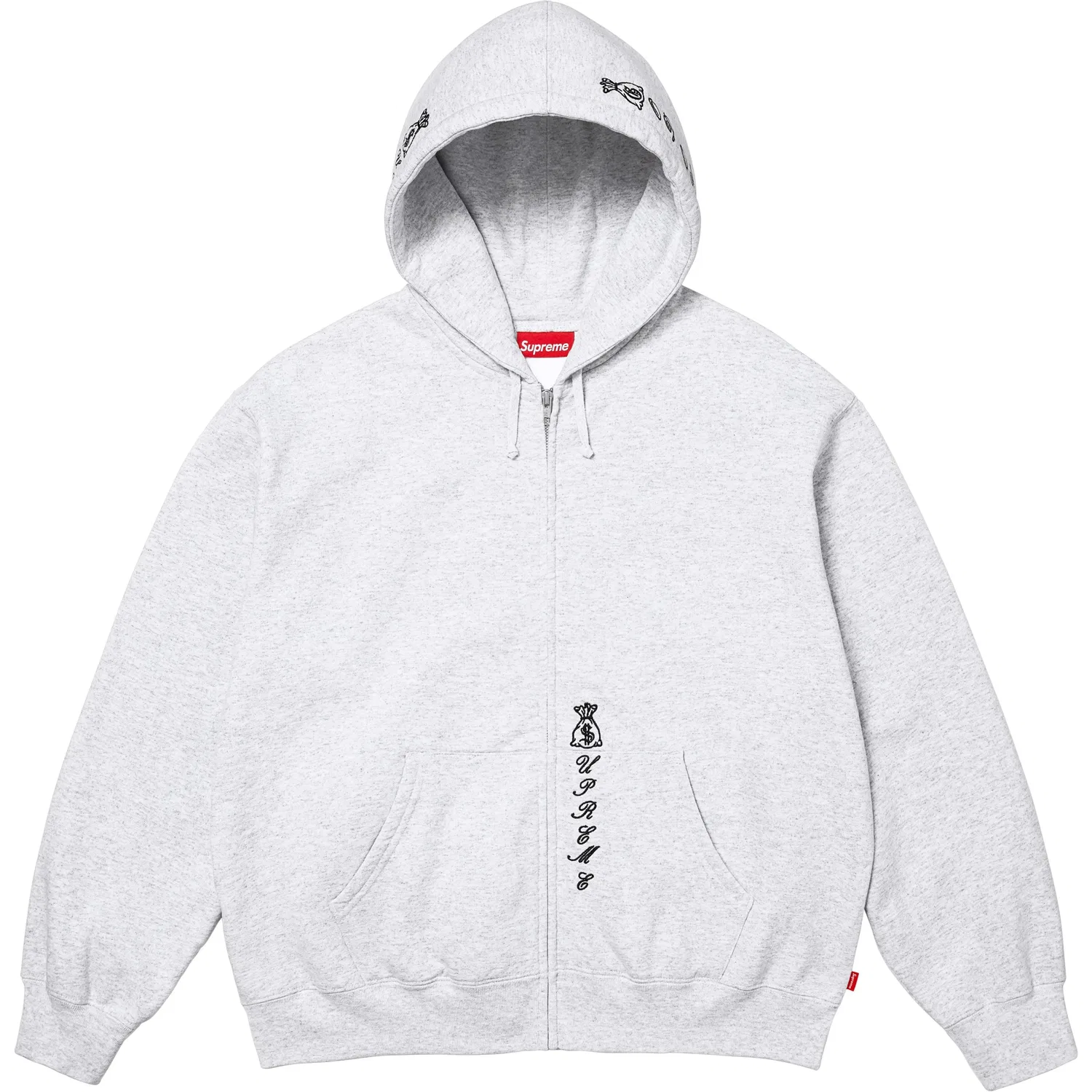 Детский свитшот с капюшоном Supreme FW26, Gray/Gray