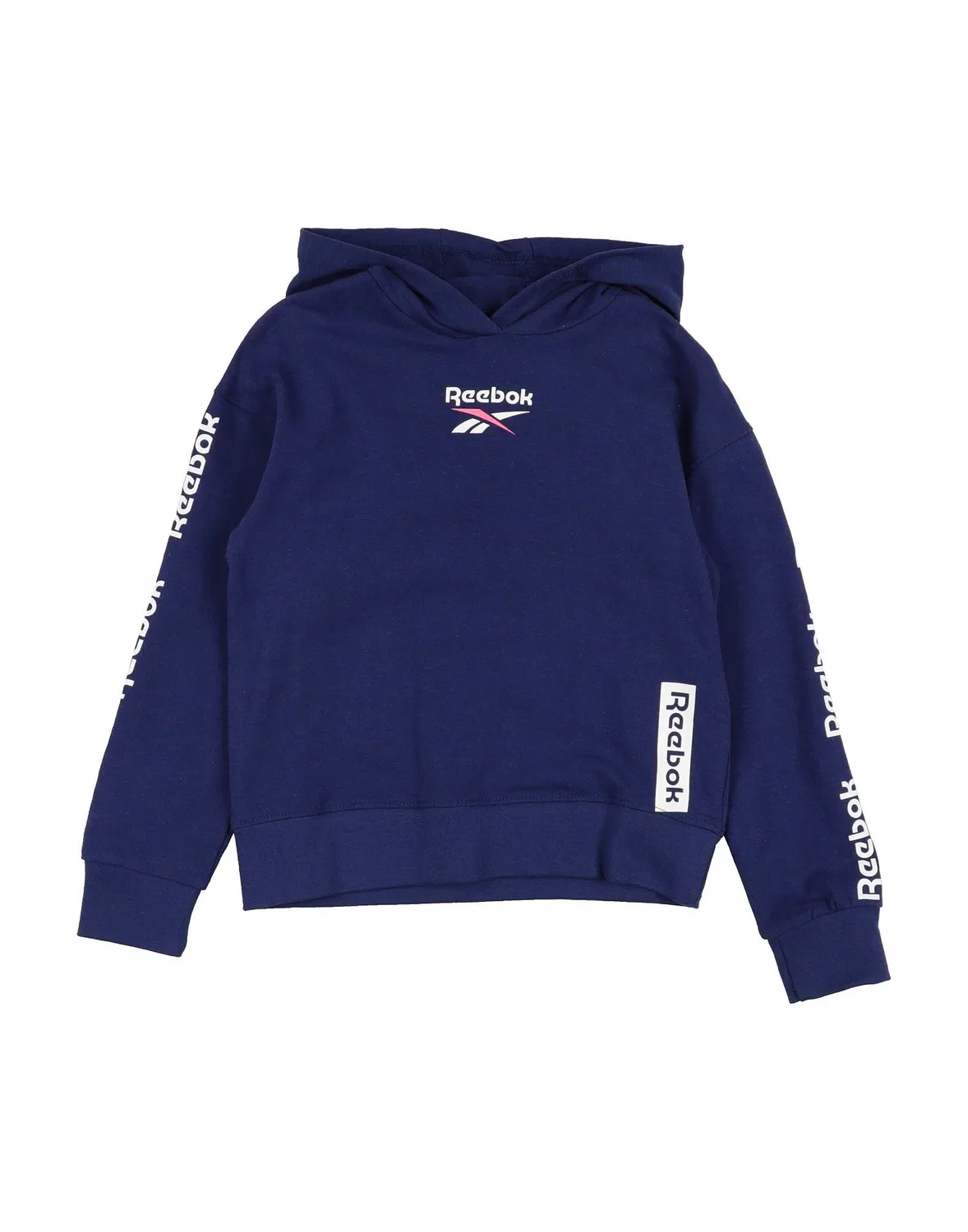 Толстовка с капюшоном из французского трикотажа Reebok, темно‑синий