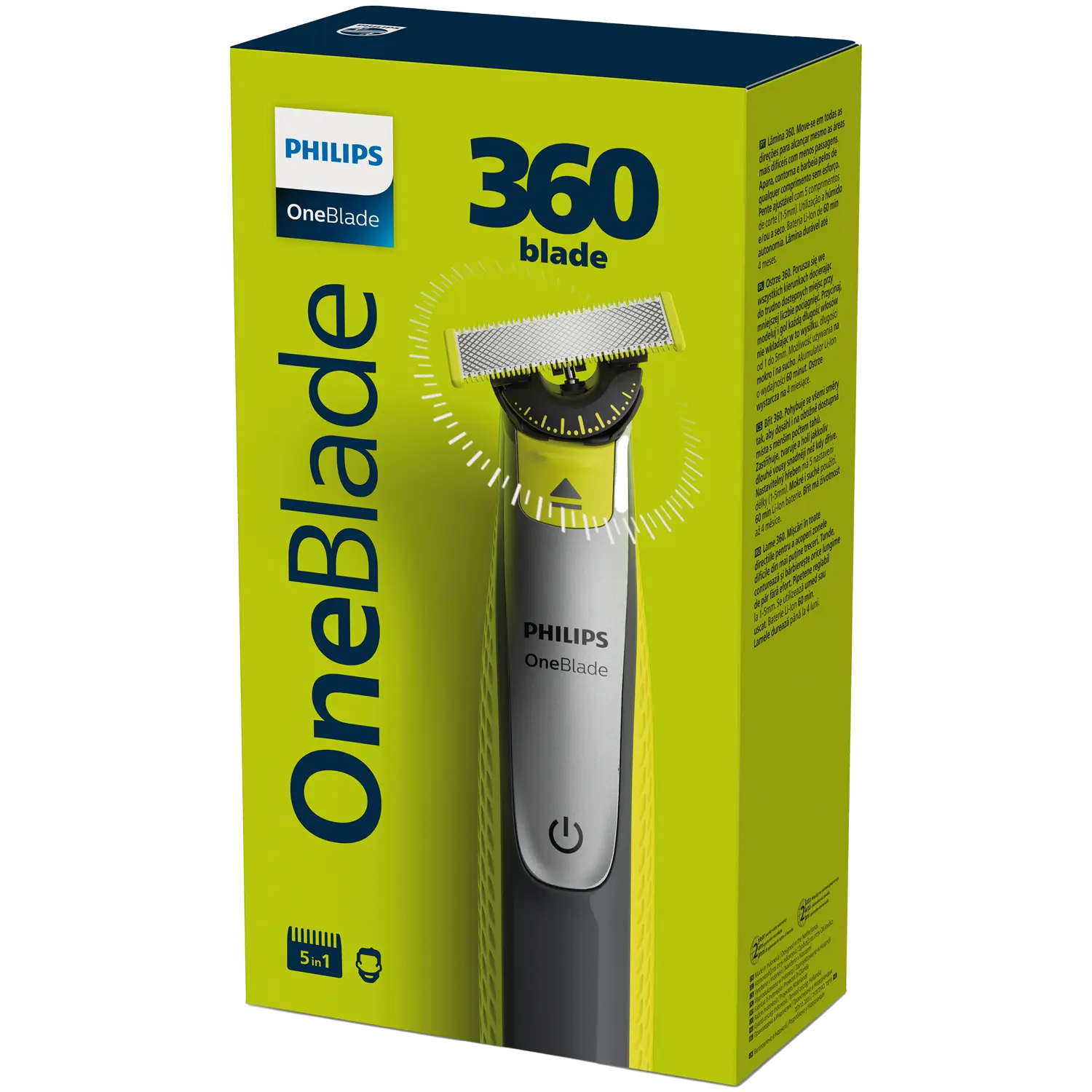 

Philips Oneblade 360 QP2730/20 гибридная бритва для лица и тела, 1 комплект