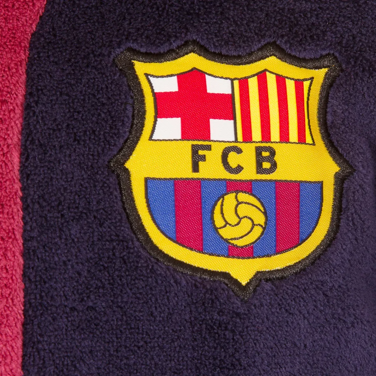 Детский хлопковый халат с капюшоном Fc Barcelona, Navy — фото 2