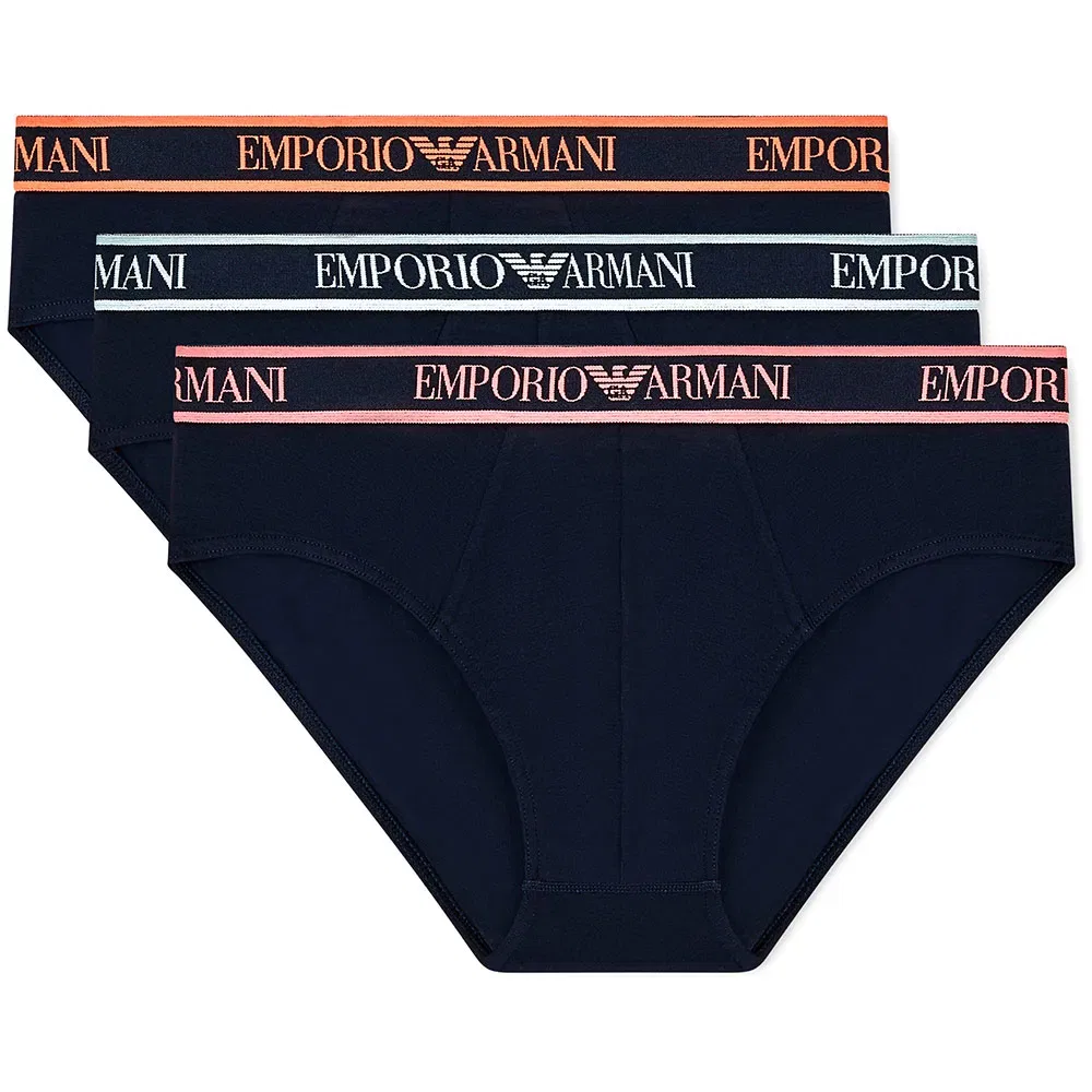 Мужские трусы-слипы с логотипом Emporio armani, Blue