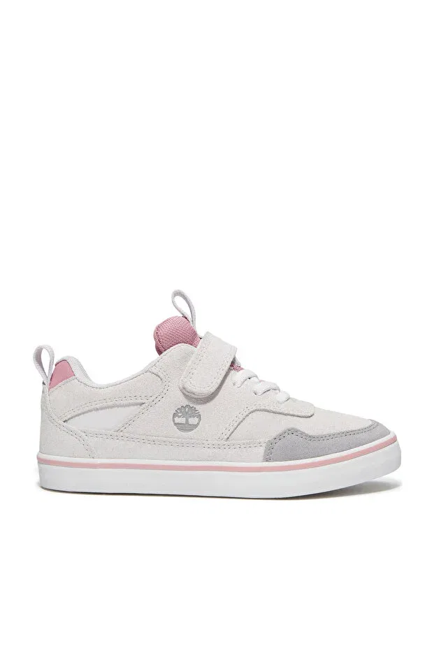 Детские кеды для мальчиков на липучке Stone Jump Low Hook & Loop Sneaker Timberland, Light Grey Suede