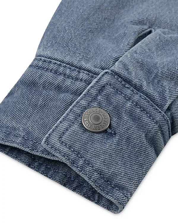 Детская джинсовая куртка для девочек с воротником Levi's, Desert Sky — фото 4