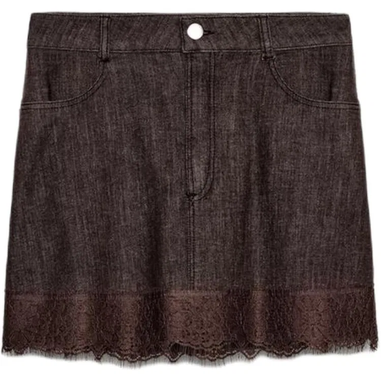 Женская джинсовая юбка-шорты Brown ZARA, Brown