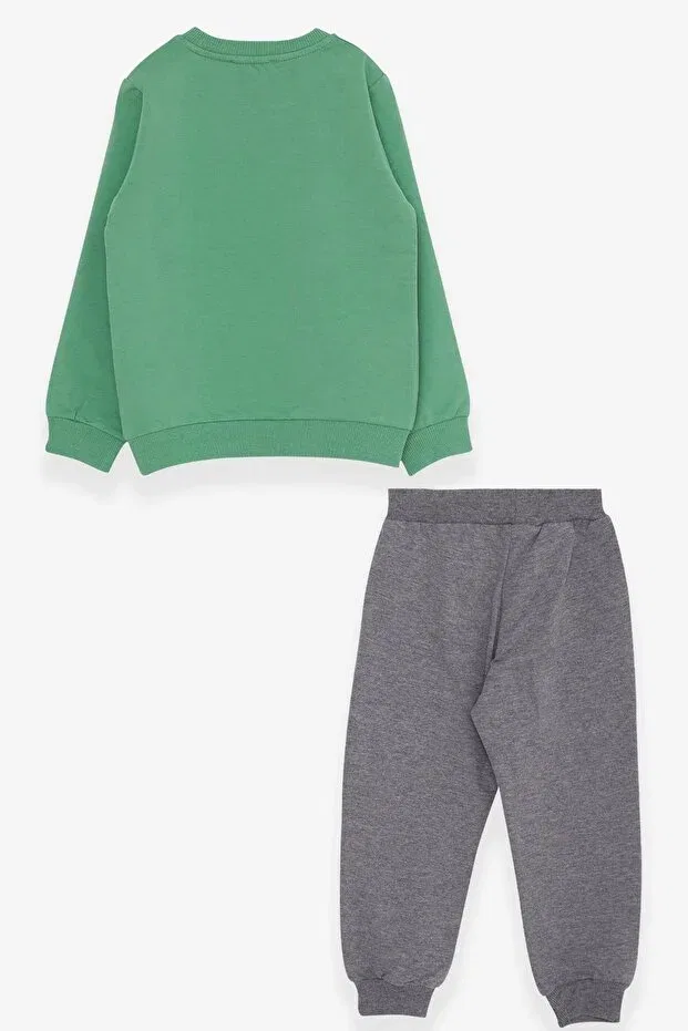 Детский спортивный костюм для мальчиков с принтом Koala Printed Breeze, Mint Green — фото 2