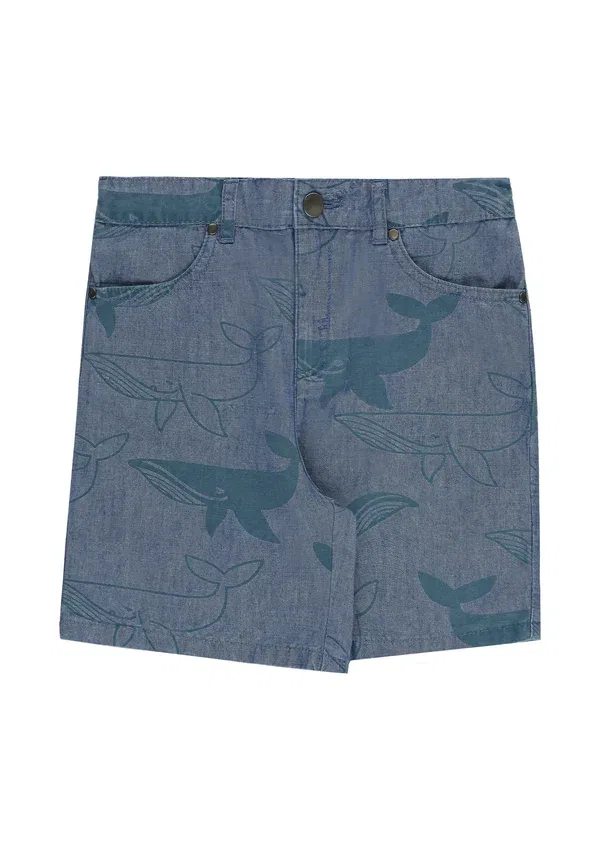 Шорты джинсовые с принтом, Denim shorts, Stella Mccartney Kids, Blu, синий
