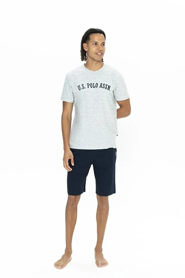 Мужской комплект футболки и шорт с коротким рукавом U.S. Polo Assn., Gray