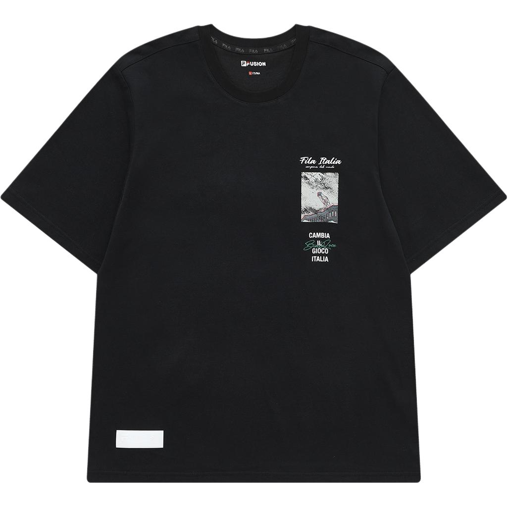

FILA FUSION Футболка мужская угольно-черная Pitch Black, Черный, FILA FUSION Футболка мужская угольно-черная Pitch Black