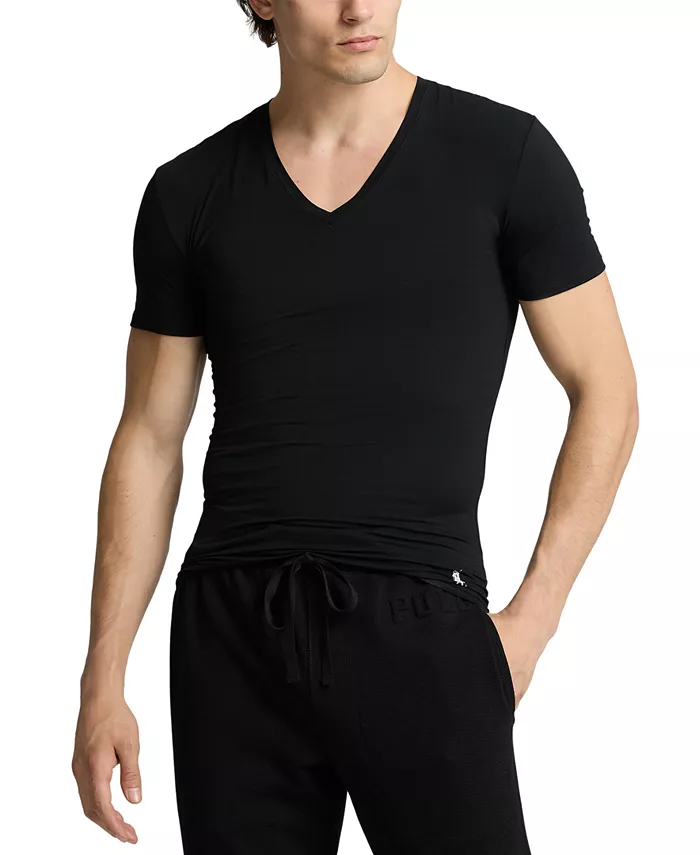 Мужские футболки с V-образным вырезом Perfect Flex, 2 шт Polo Ralph Lauren, черный — фото 2