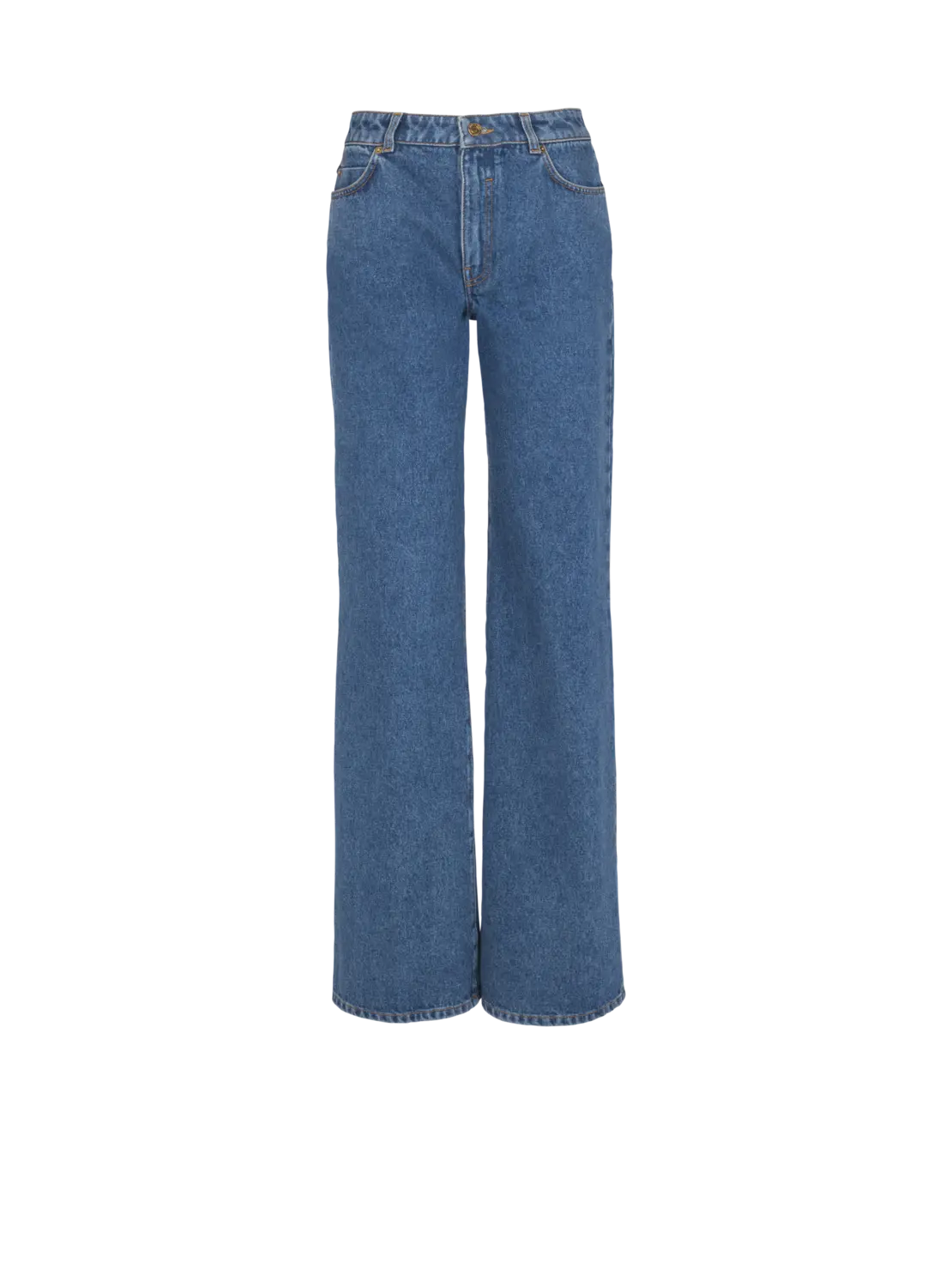 

Джинсы из денима прямого кроя Balmain, синий