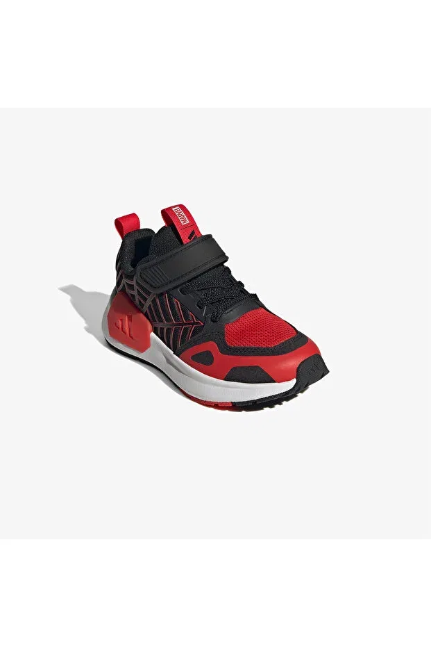 Детские кроссовки для девочек с липучкой Adidas, Cblack/Red/Ftwwht — фото 2
