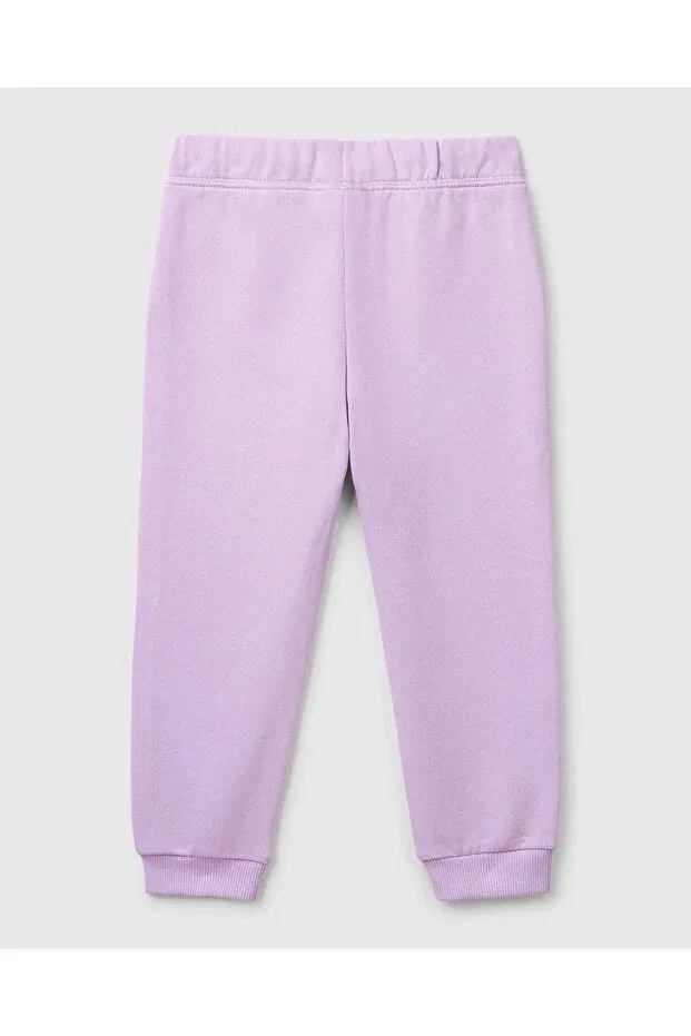 Детские спортивные штаны для девочек хлопковые United Colors Of Benetton, Lilac — фото 2