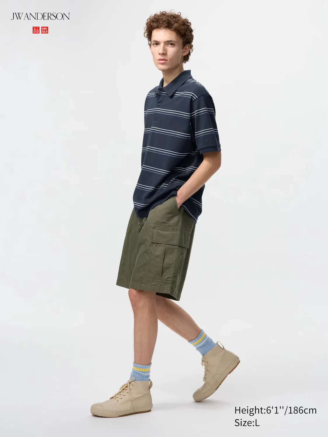 Шорты карго Uniqlo, универсальные, оливковый