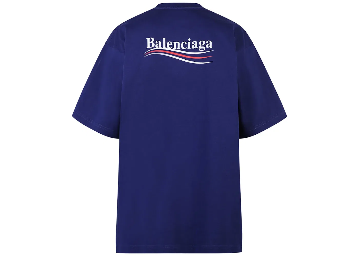 Мужская футболка с принтом Political Campaign Balenciaga, Dark Blue/Multi — фото 2