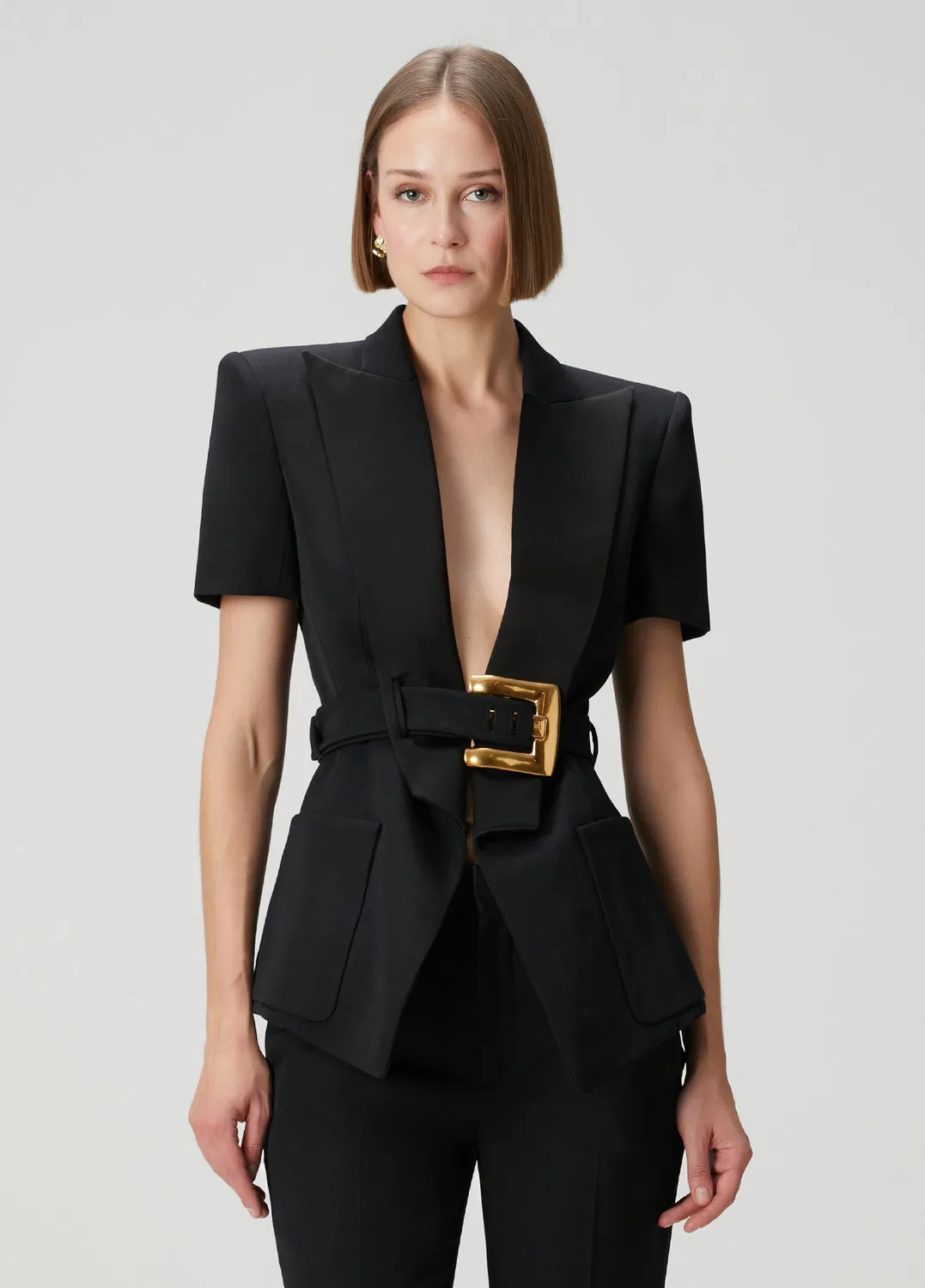 Женское пальто Balmain, черный