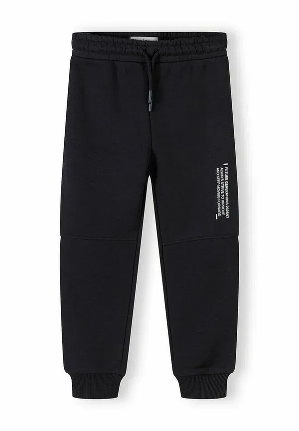 Спортивный костюм из хлопка и полиэстера hooded with kangaroo pocket and joggers Minoti Black, черный — фото 3