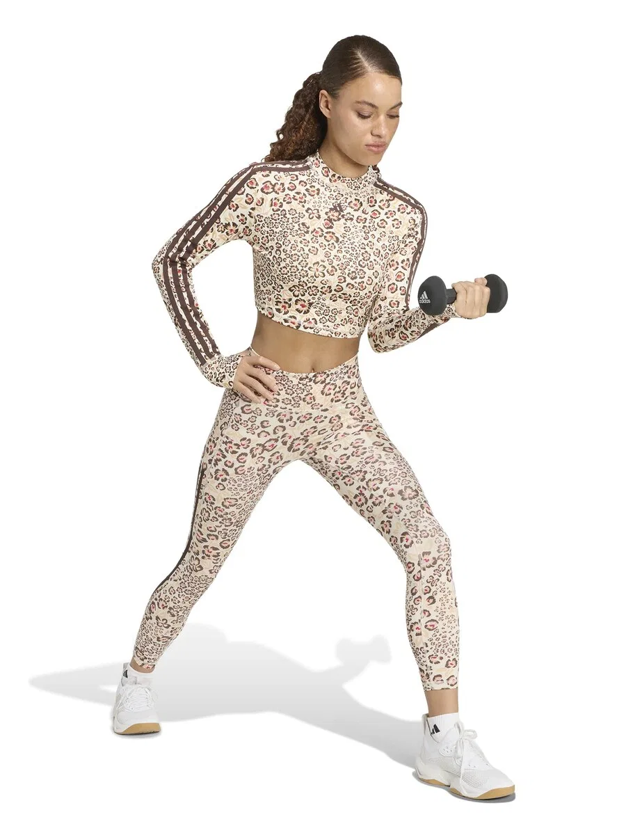 Спортивная футболка ADIDAS PERFORMANCE кремового и бежевого цвета — фото 4