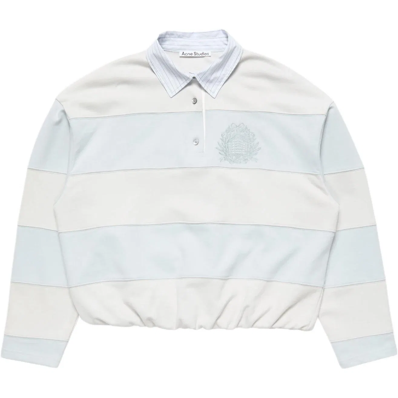 Женское поло с воротником Light Blue/Gray Acne Studios, Light Blue/Gray