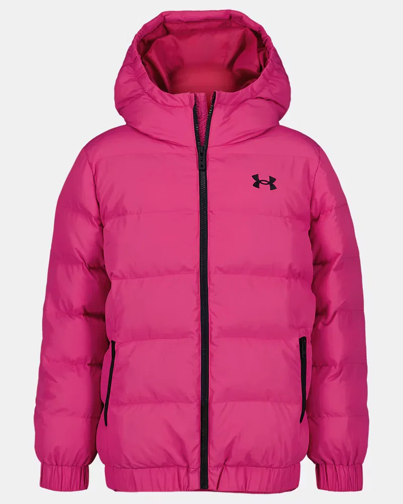 Пуховик для девочек водоотталкивающий UA Prime UnderArmour, Virtual Pink/Black