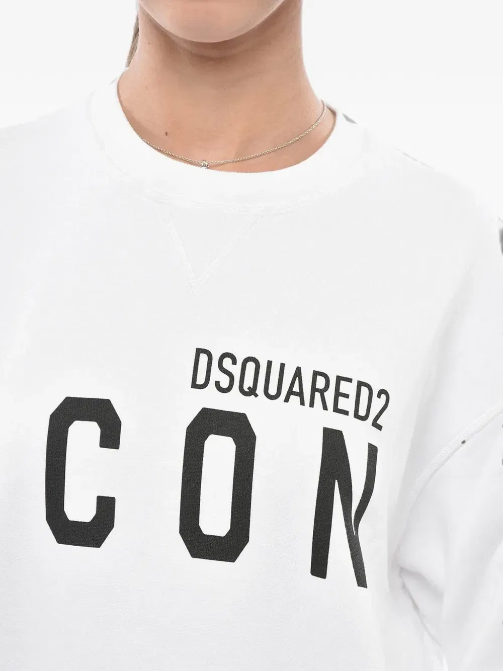 Свитшот с логотипом Icon Dsquared2, белый — фото 4