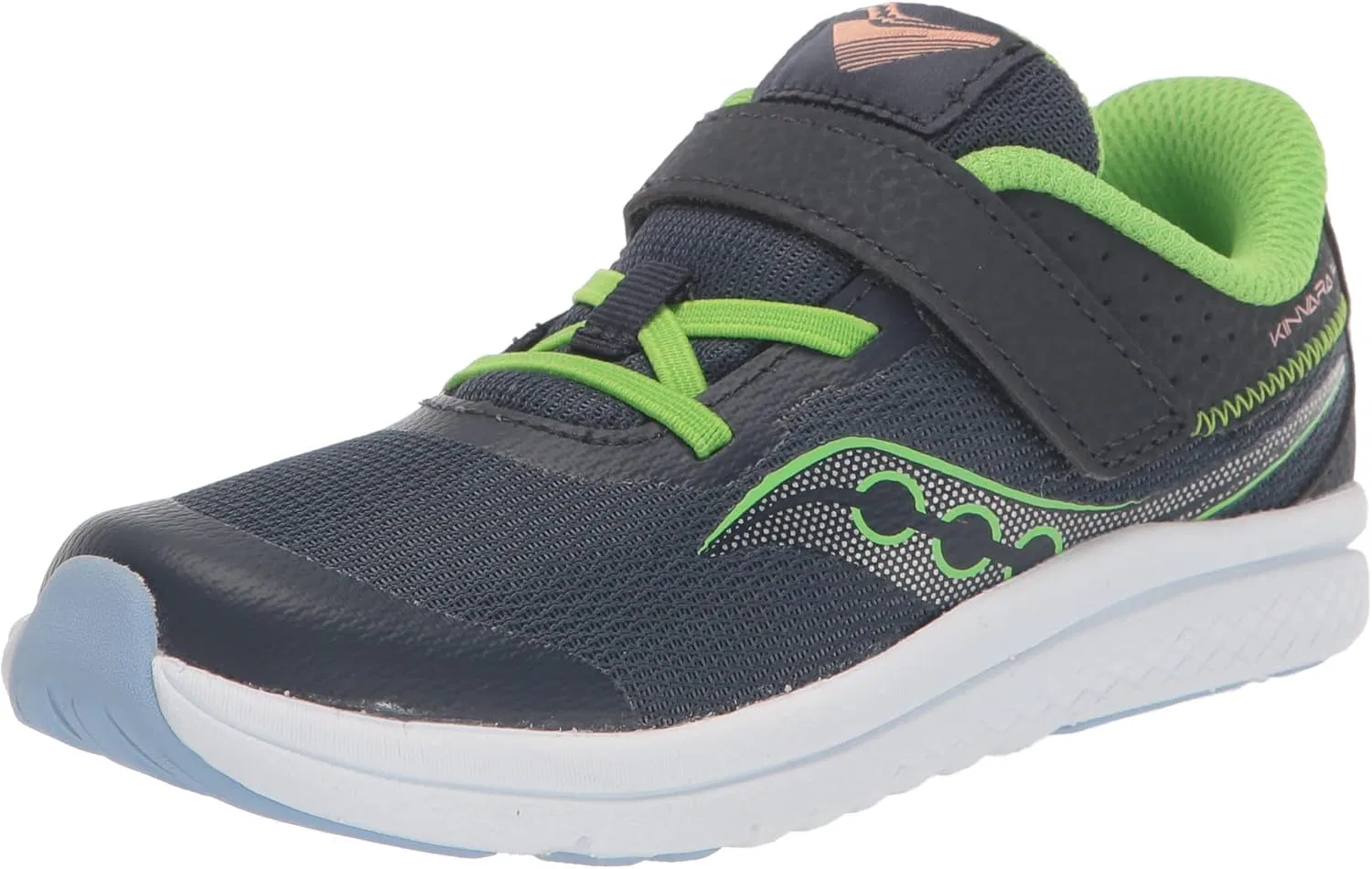 Детские кроссовки для девочек Kinvara 14 Alternative Closure Jr Saucony, Navy/Green